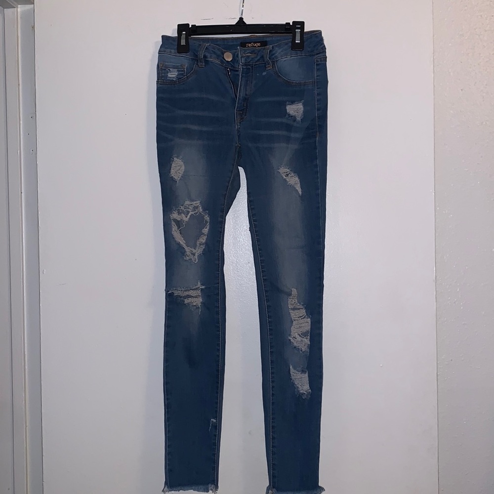 Cute distressed high waist refuge jeans
